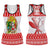 Hawaii Christmas Hollow Tank Top Kanaka Polynesian Santa Claus Mele Kalikimaka LT14 Female Red - Polynesian Pride