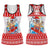 Custom Personalised Hawaii Christmas Hollow Tank Top Surfing Santa Mele Kalikimaka Polynesian LT14 Female Red - Polynesian Pride