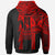 Custom Samoa Zip up Hoodie Samoa Coat of Arms Red Tattoo Style - Polynesian Pride