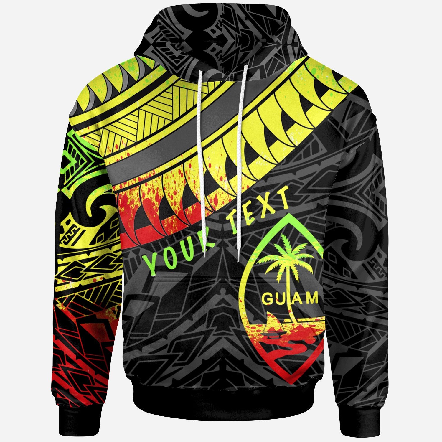 Guam Custom Hoodie Ginger Lei Pattern Reggae Unisex Reggae - Polynesian Pride