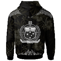 Samoa Hoodie Keep Calm Style White Patterns - Polynesian Pride