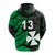 (Custom Text and Number) Wallis and Futuna Hoodie Enjoy Polynesian Flowers Version Green LT13 - Polynesian Pride