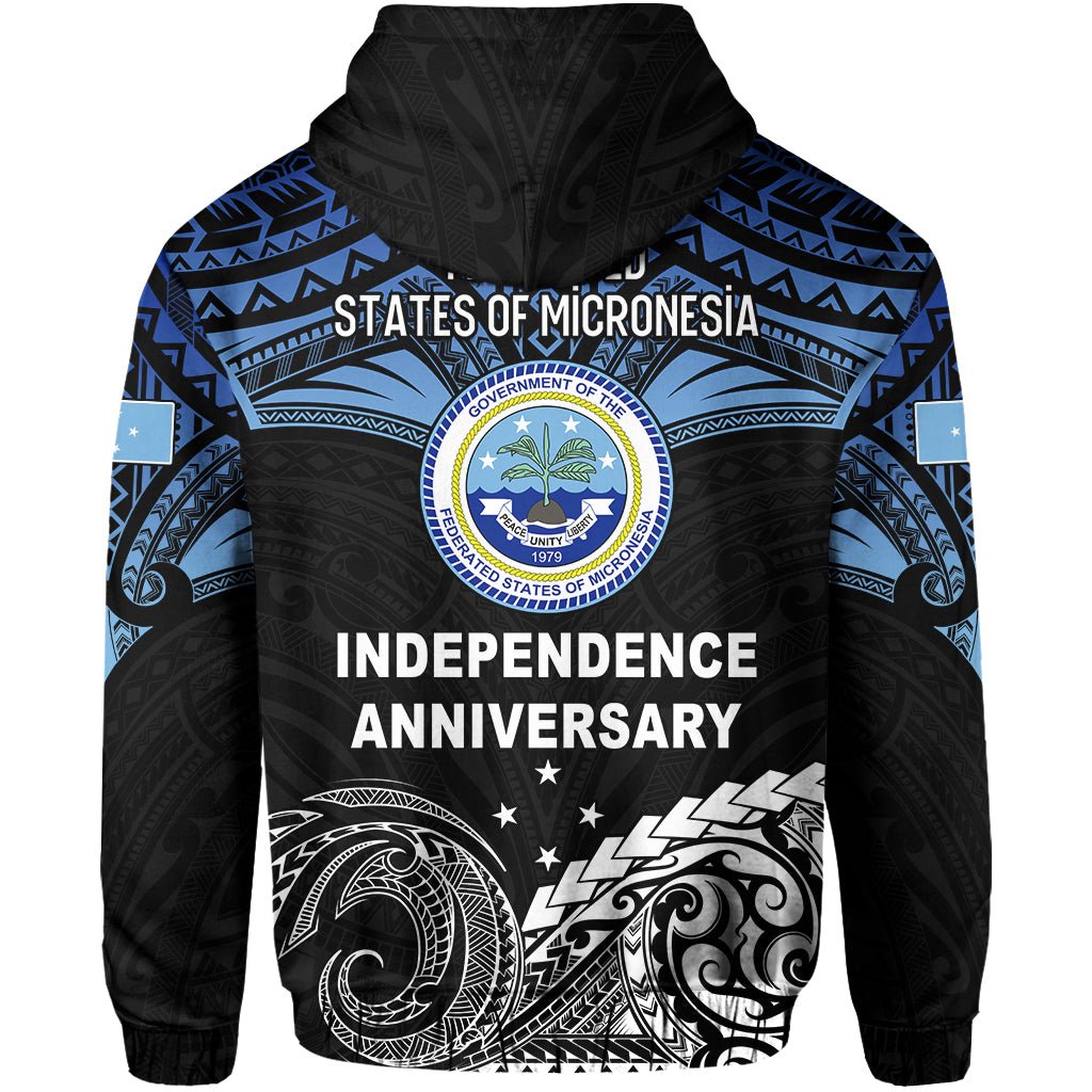 Federated States of Micronesia Zip Hoodie Happy FSM 35th Independence Anniversary LT13 - Polynesian Pride