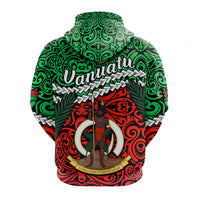 Proud Vanuatu Hoodie Pattern Mix Flag LT13 - Polynesian Pride