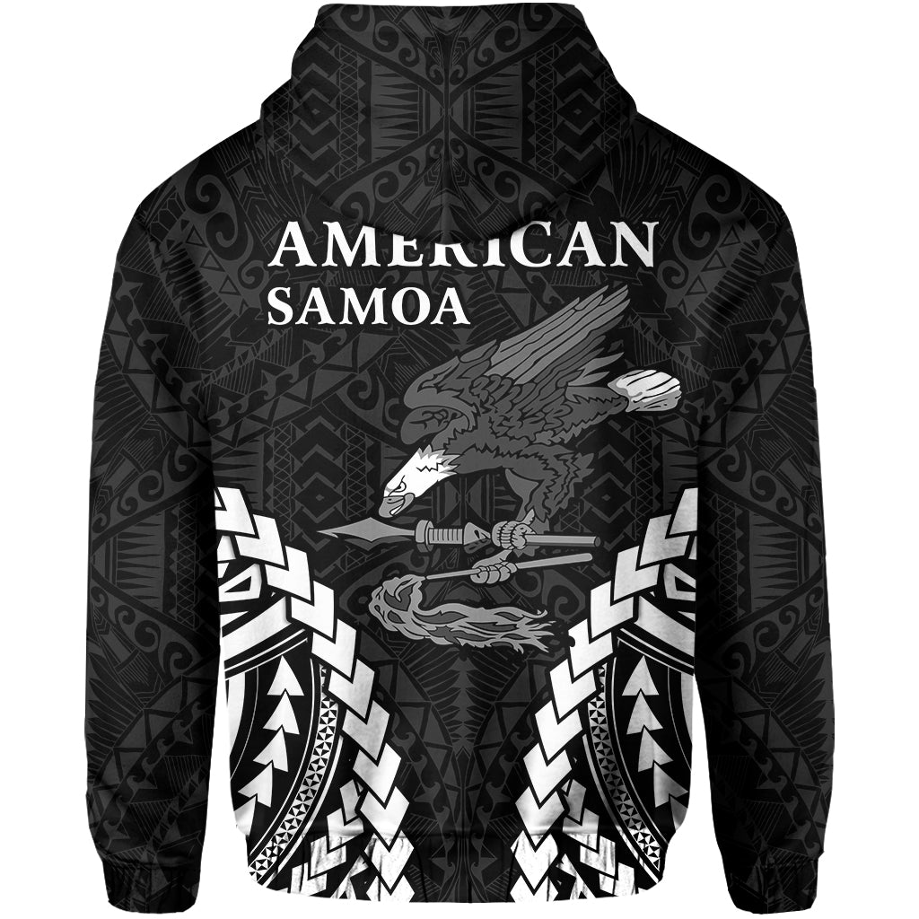 American Samoa Hoodie Eagle mix Polynesian LT13 - Polynesian Pride
