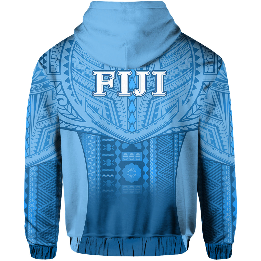 Fiji Faithful Zip Hoodie Version Blue LT13 - Polynesian Pride