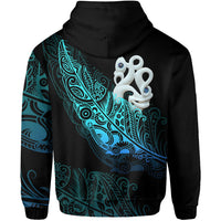 Custom Aotearoa Hoodie Fern Mix Manaia Matau LT13 - Polynesian Pride