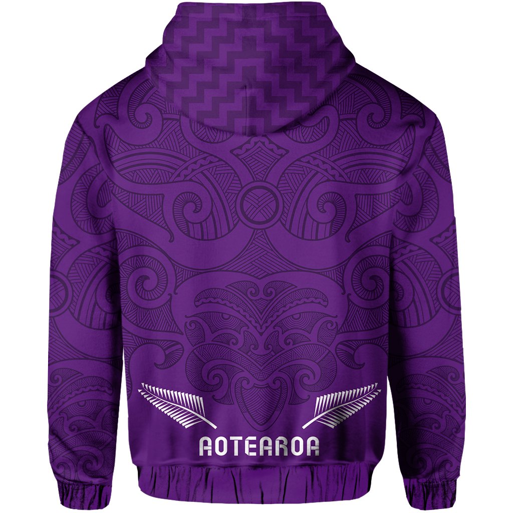 Maori 2021 Hoodie Purple Aotearoa Tattoo LT13 - Polynesian Pride