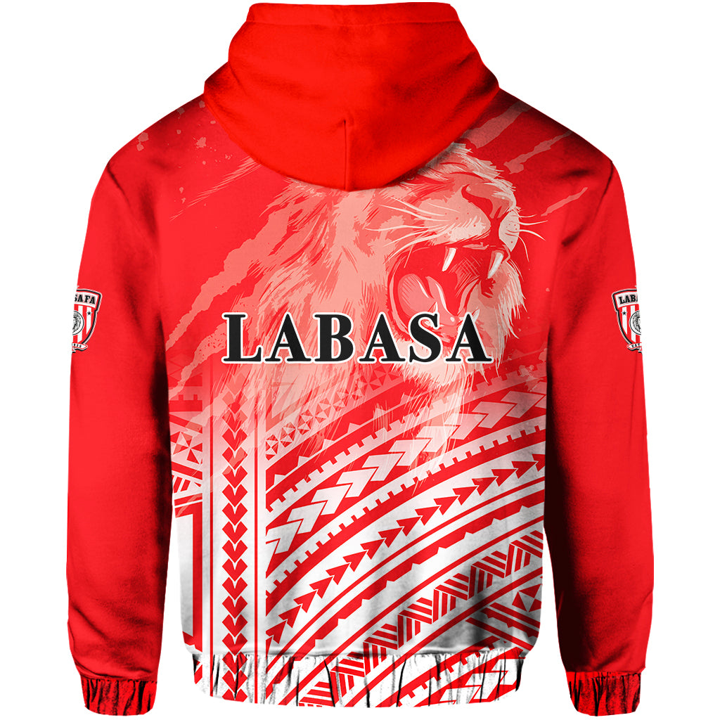 LABASA Football Zip Hoodie Strong Lion of Fiji LT13 - Polynesian Pride