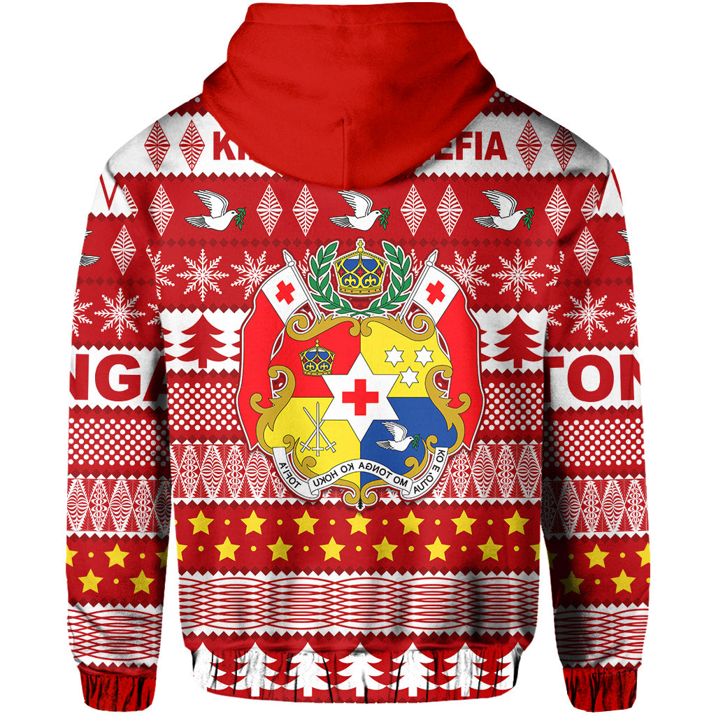 Tonga Kilisimasi Fiefia Zip Hoodie Merry Christmas with Tongan Pattern LT13 - Polynesian Pride