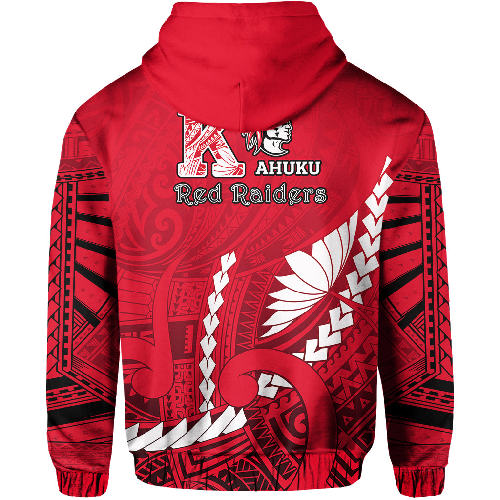 Kahuku Shool Hoodie Enthusiasm Red Raiders LT13 - Polynesian Pride