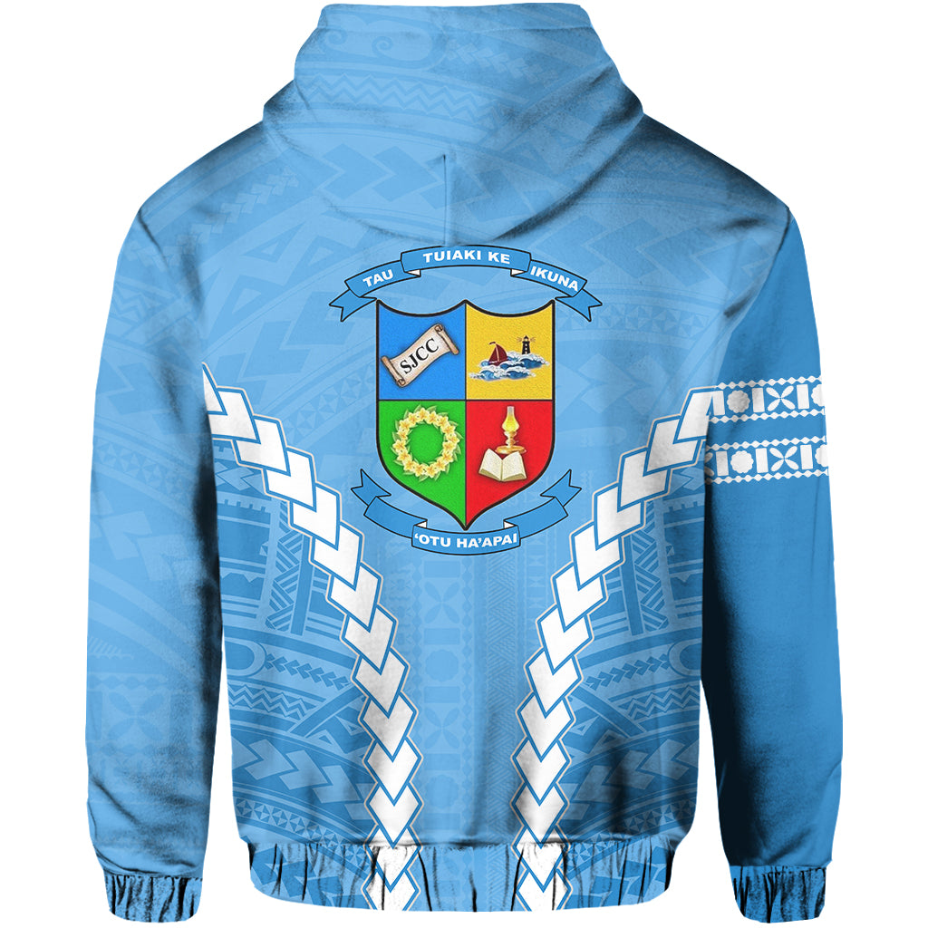 Custom (OTU HAAPAI) Blue Hoodie Mix Polynesian LT13 - Polynesian Pride