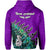 Custom New Zealand Maori Hoodie Fern and Manaia Version Purple LT13 - Polynesian Pride