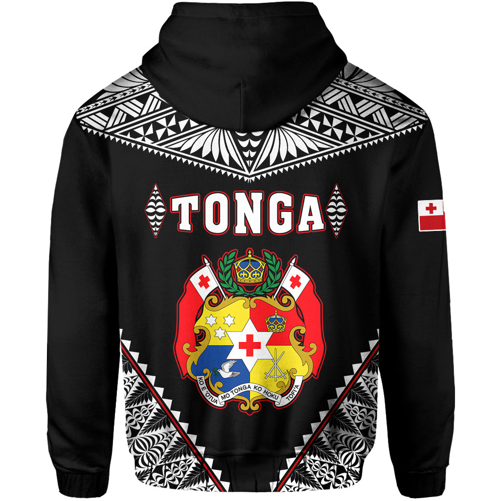 Custom Tonga Hoodie Tongan Kupesi Pattern LT13 - Polynesian Pride