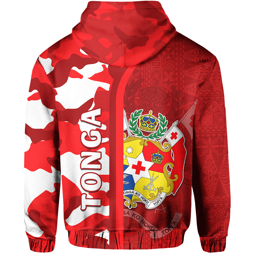 Tonga Unique Hoodie Camouflage with Tongan Pattern LT13 - Polynesian Pride