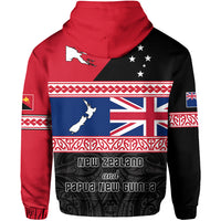 Custom Papua New Guinea New Zealand Hoodie Maori PNG and NZ LT13 - Polynesian Pride