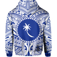 Chuuk Flag Hoodie Micronesia Style Blue LT13 - Polynesian Pride