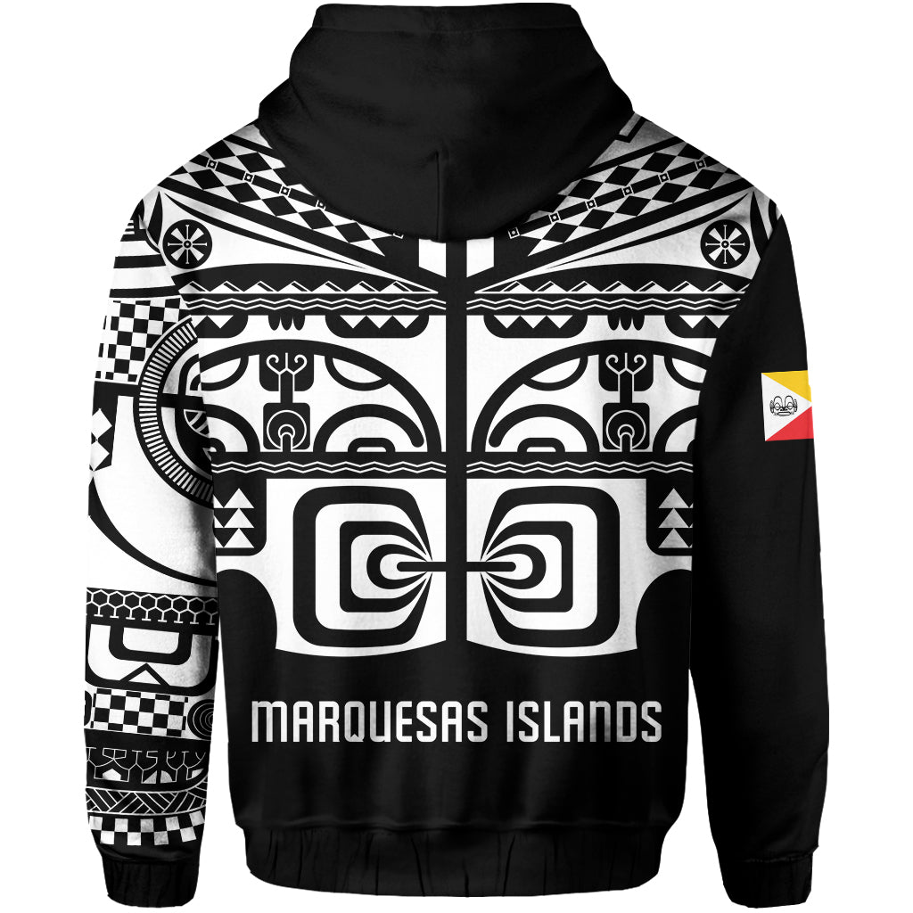 Marquesas Islands Tiki Zip Hoodie Marquesan Tattoo LT13 - Polynesian Pride