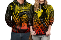 Custom Polynesian Valentine Couple Hoodie I LOVE YOU Hibiscus Style Special LT13 6XL - Polynesian Pride