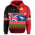 Custom Papua New Guinea Australia Hoodie Polynesian PNG and AUS LT13 Hoodie Black - Polynesian Pride