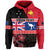 Custom Papua New Guinea Australia Hoodie Aboriginal PNG and AUS LT13 Hoodie Black - Polynesian Pride