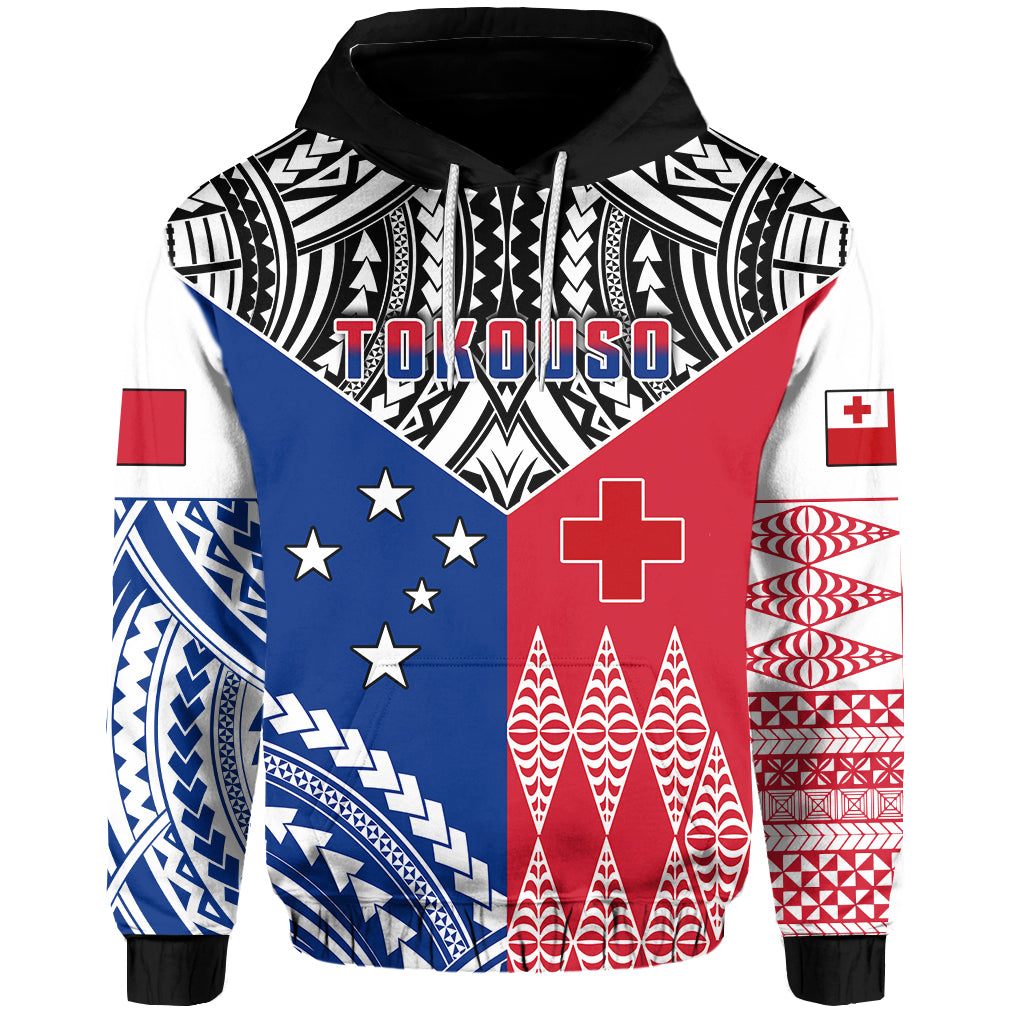 Spirit of TokoUso Hoodie Tonga and Samoa LT13 Unisex White - Polynesian Pride