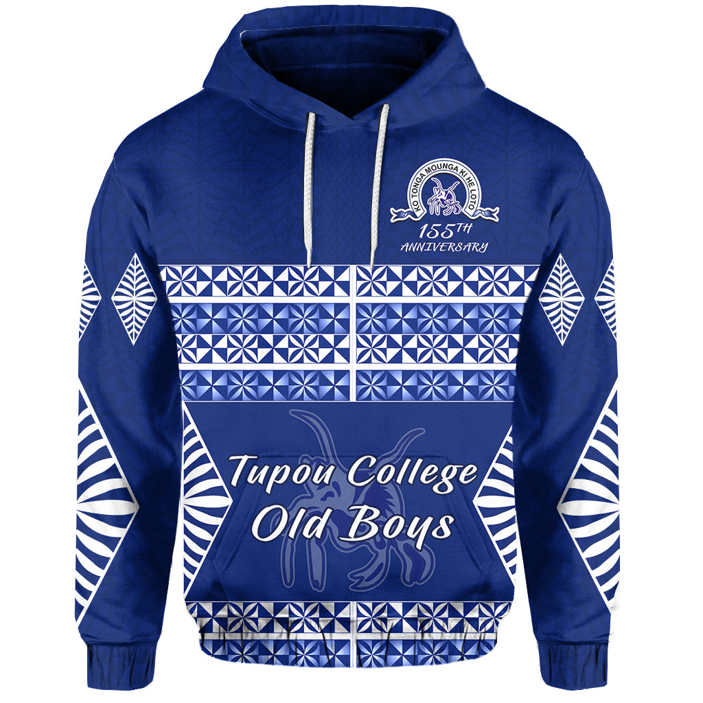 Old Boys of Tupou College Hoodie 155th Anniversary LT13 Unisex Blue - Polynesian Pride