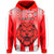 Custom Football LABASA FA Hoodie Red Lion Fiji Custom Text and Number LT13 - Polynesian Pride