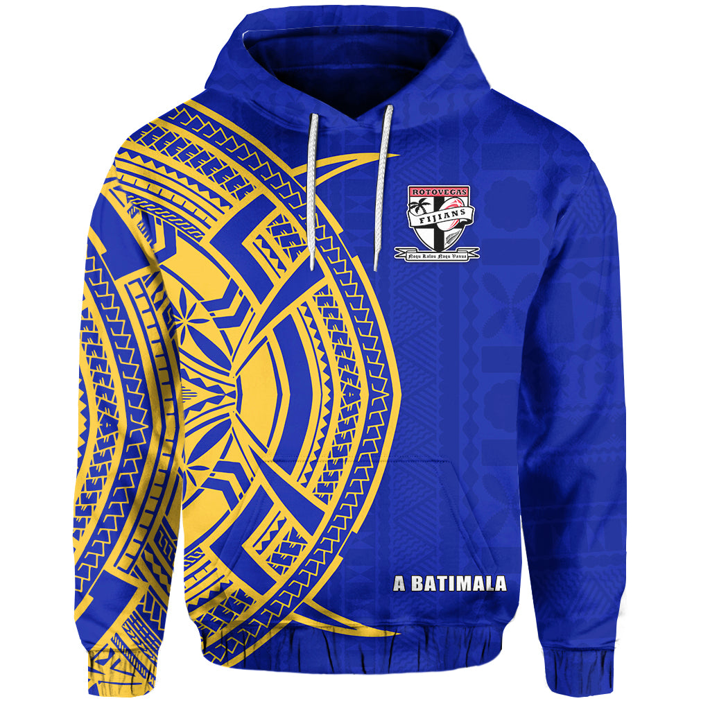 Rotorua Fijian Rugby Hoodie 03 LT13 Unisex Blue - Polynesian Pride