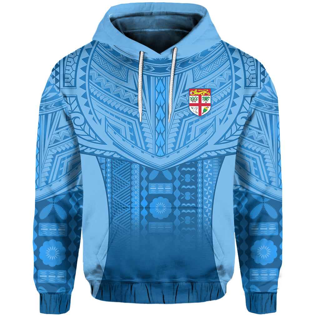 Fiji Faithful Hoodie Version Blue LT13 Unisex Blue - Polynesian Pride