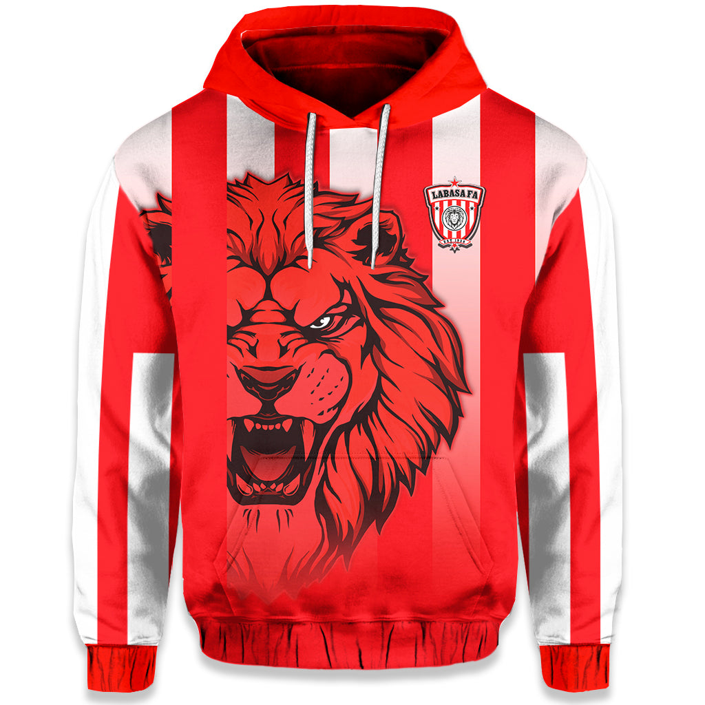 LABASA FA Hoodie Football Fijian LT13 Unisex Red - Polynesian Pride