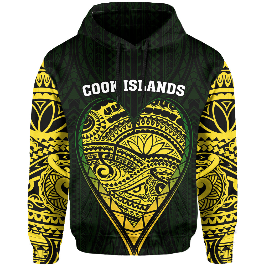 Cook Islands Pattern Hoodie Always In My Heart LT13 Unisex Black - Polynesian Pride