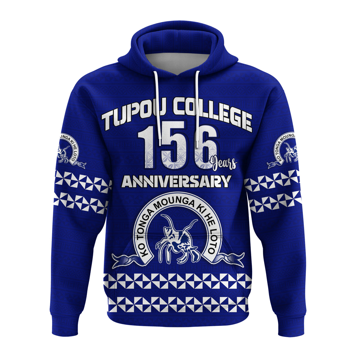 (Custom Text and Number) Tonga Tupou College Toloa Hoodie 156 Years Anniversary Tongan Ngatu LT13 - Polynesian Pride