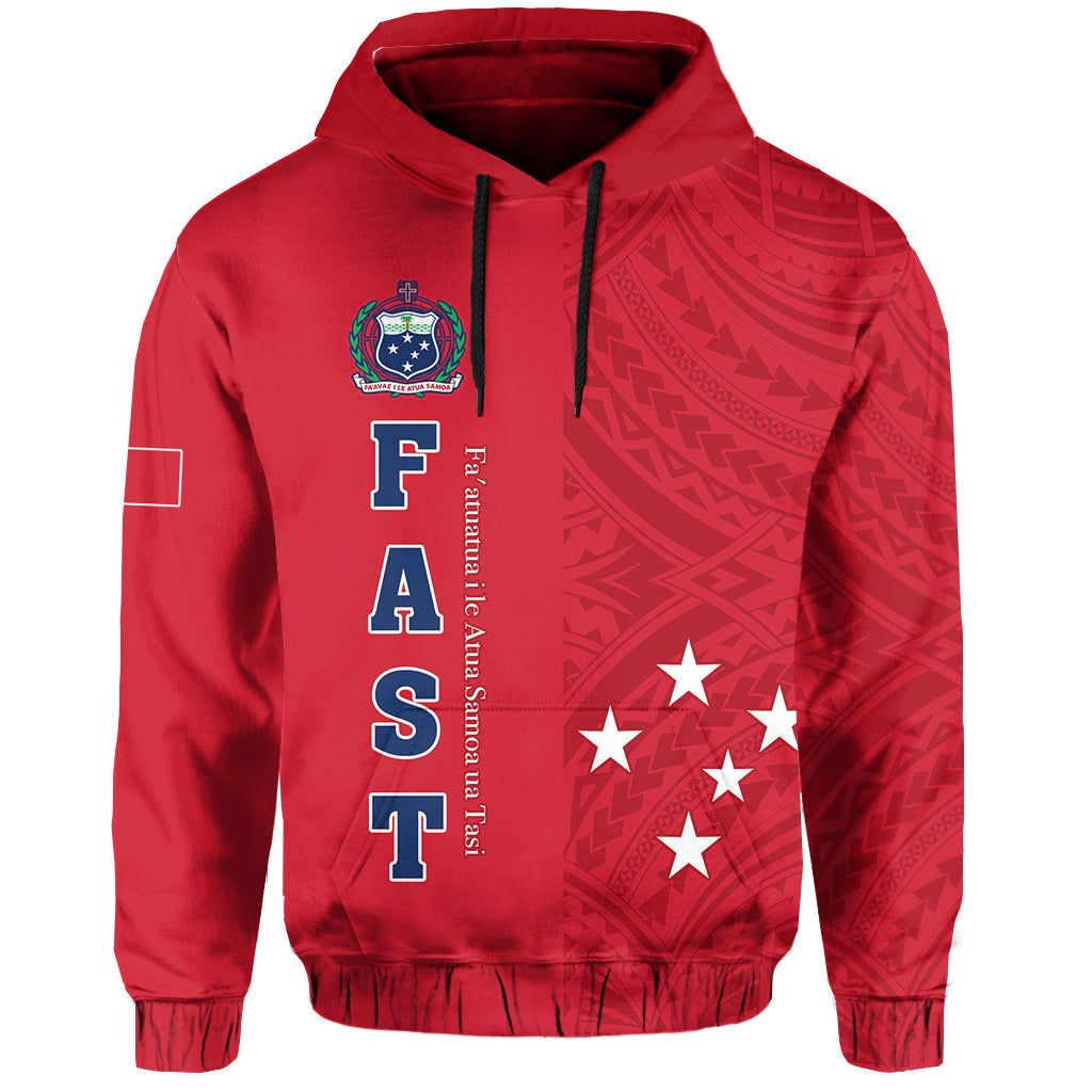 F.A.S.T Samoa Hoodie We Ready Polynesian Samoan LT13 Unisex Red - Polynesian Pride