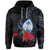 Guam Hoodie Polynesian Flowers Version Black LT13 Unisex Black - Polynesian Pride