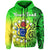 Custom Cook Islands Hoodie Cook Islands Coat of Arms Turtle Polynesian LT14 Zip Hoodie Green - Polynesian Pride