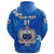 Custom Manu Samoa Rugby Hoodie Unique Vibes Coat of Arms Full Blue, Custom Text and Number - Polynesian Pride