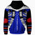 Samoa Custom Zip up Hoodie Samoa Rugby Sport Style Blue Color - Polynesian Pride