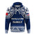 Custom Dynasty Family Hoodie Polynesian Pattern LT14 Pullover Hoodie Blue - Polynesian Pride