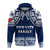 Custom Dynasty Family Hoodie Polynesian Pattern LT14 Zip Hoodie Blue - Polynesian Pride