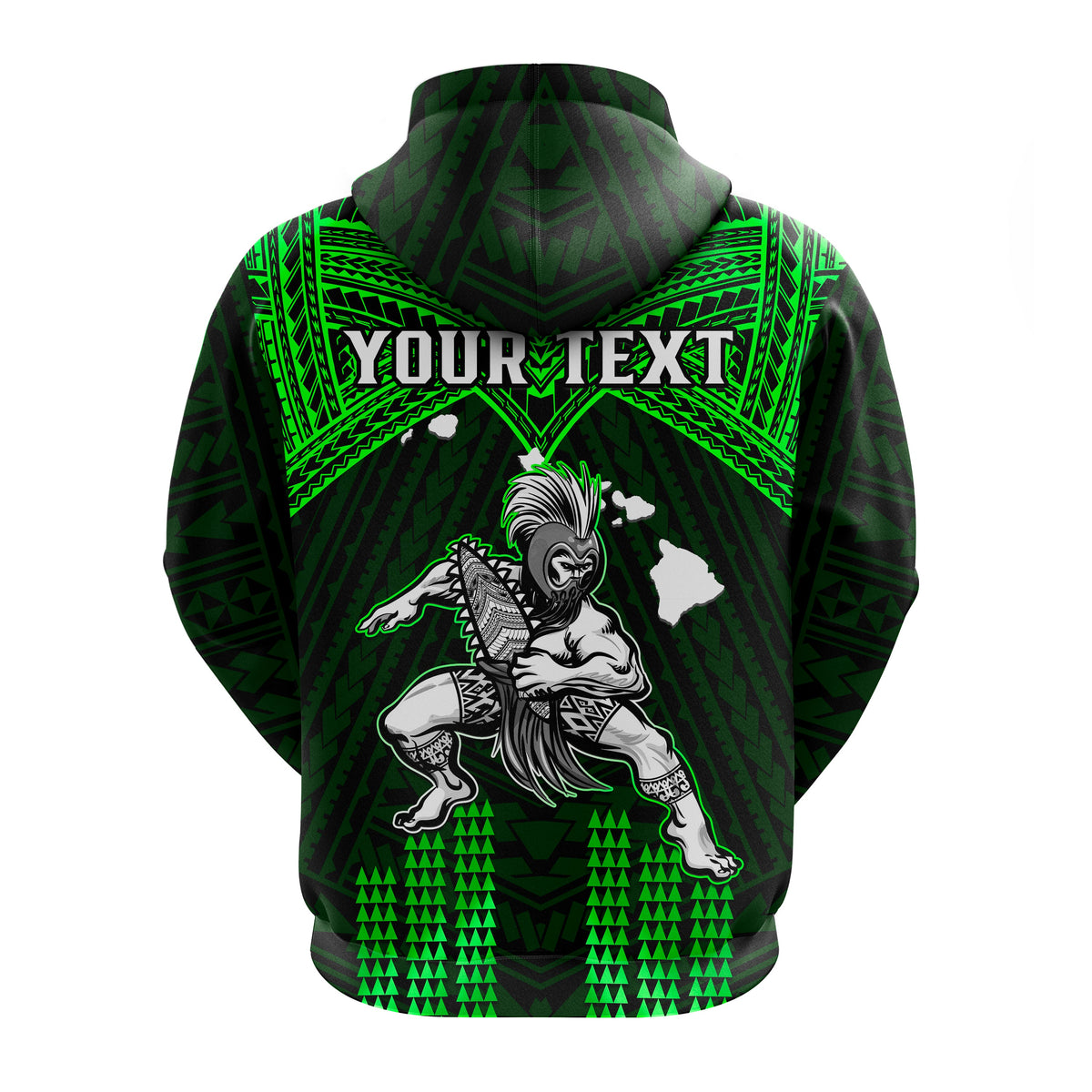 Custom Hawaii Hoodiean Warrior With Weapon Polynesian Ver.03 LT14 - Polynesian Pride