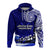 Custom American Samoa Hoodie Fautasi Race Samoan Pattern Ver.01 LT14 Pullover Hoodie Blue - Polynesian Pride