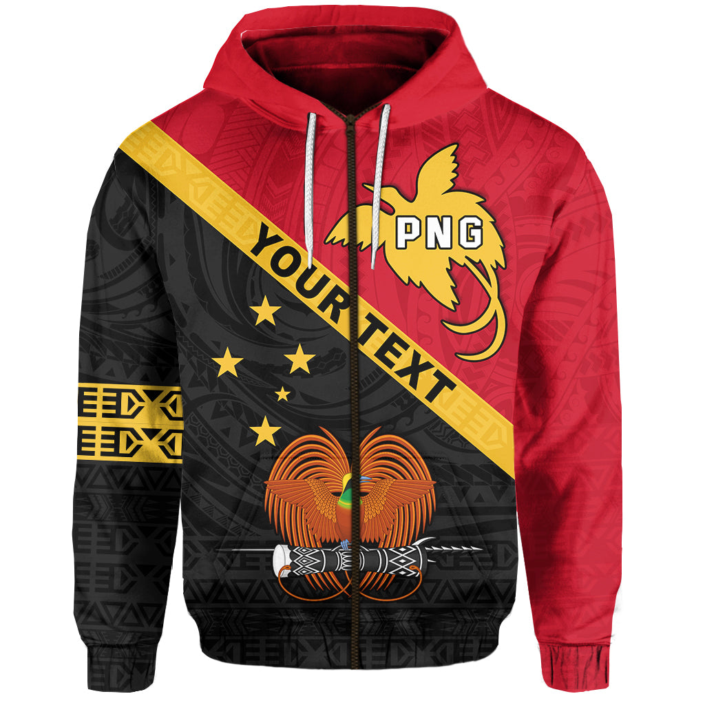 Custom Papua New Guinea Rugby Zip Hoodie The Kumuls PNG LT13 Unisex Red - Polynesian Pride