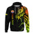 Custom Society Islands Zip Hoodie Mix Pattern Leeward Islands French Polynesia LT13 - Polynesian Pride