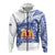 Custom Gambier Islands Zip Hoodie Polynesian Pattern French Polynesia LT13 Unisex White - Polynesian Pride