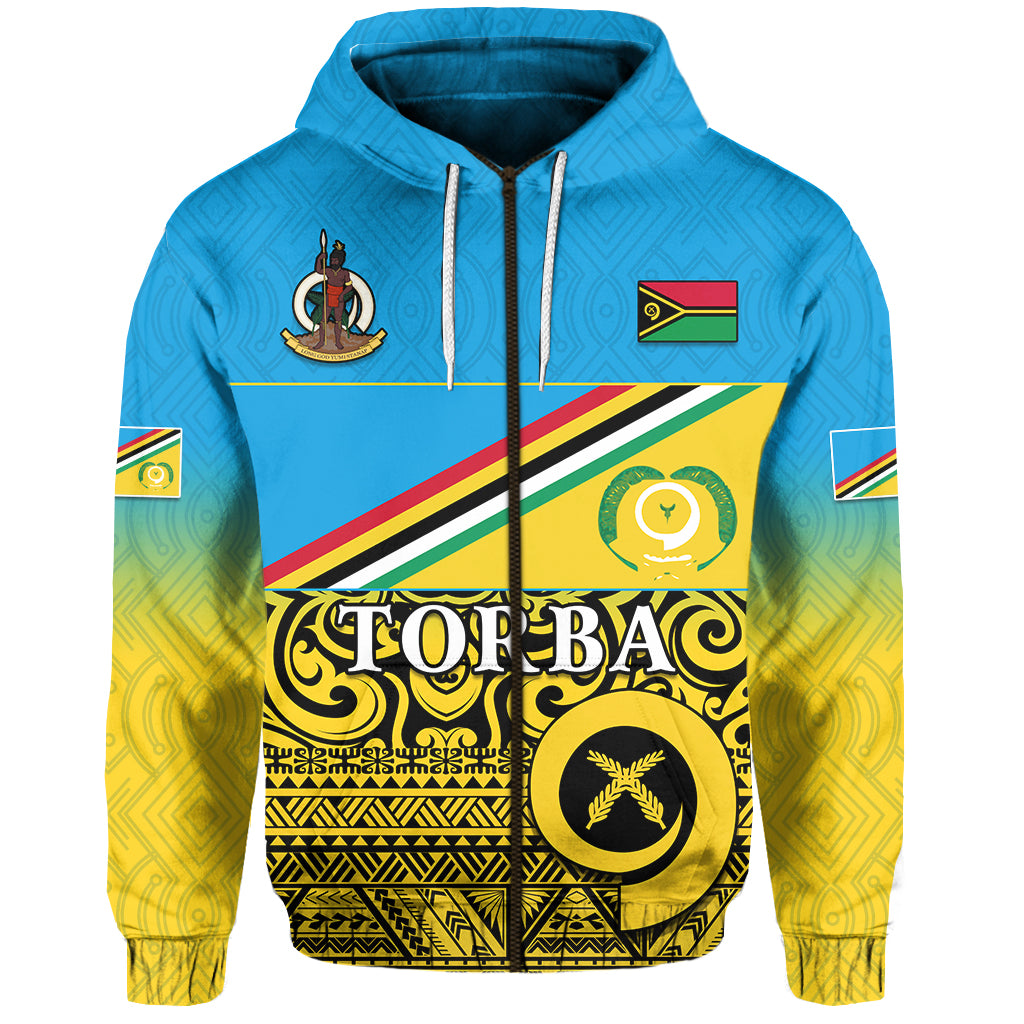 Custom Torba Province Province Zip Hoodie Vanuatu Proud LT13 - Polynesian Pride