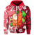 Mele Kalikimaka Zip Hoodie Christmas Hawaii with Santa Claus LT13 Zip Hoodie Red - Polynesian Pride