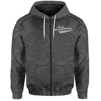 Custom Maori 2021 Zip Hoodie Aotearoa Tattoo Custom Text and Number LT13 - Polynesian Pride
