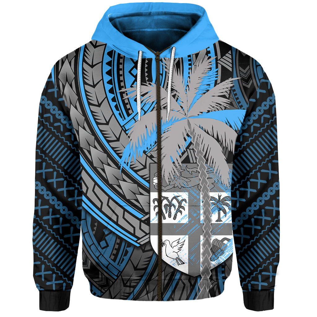 Custom Newest Fiji Zip Hoodie Mix Coconut LT13 - Polynesian Pride
