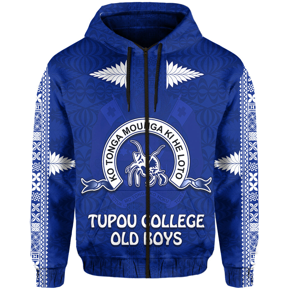 Custom Tupou College Zip Hoodie Always Proud of Old Boys Toloa LT13 - Polynesian Pride